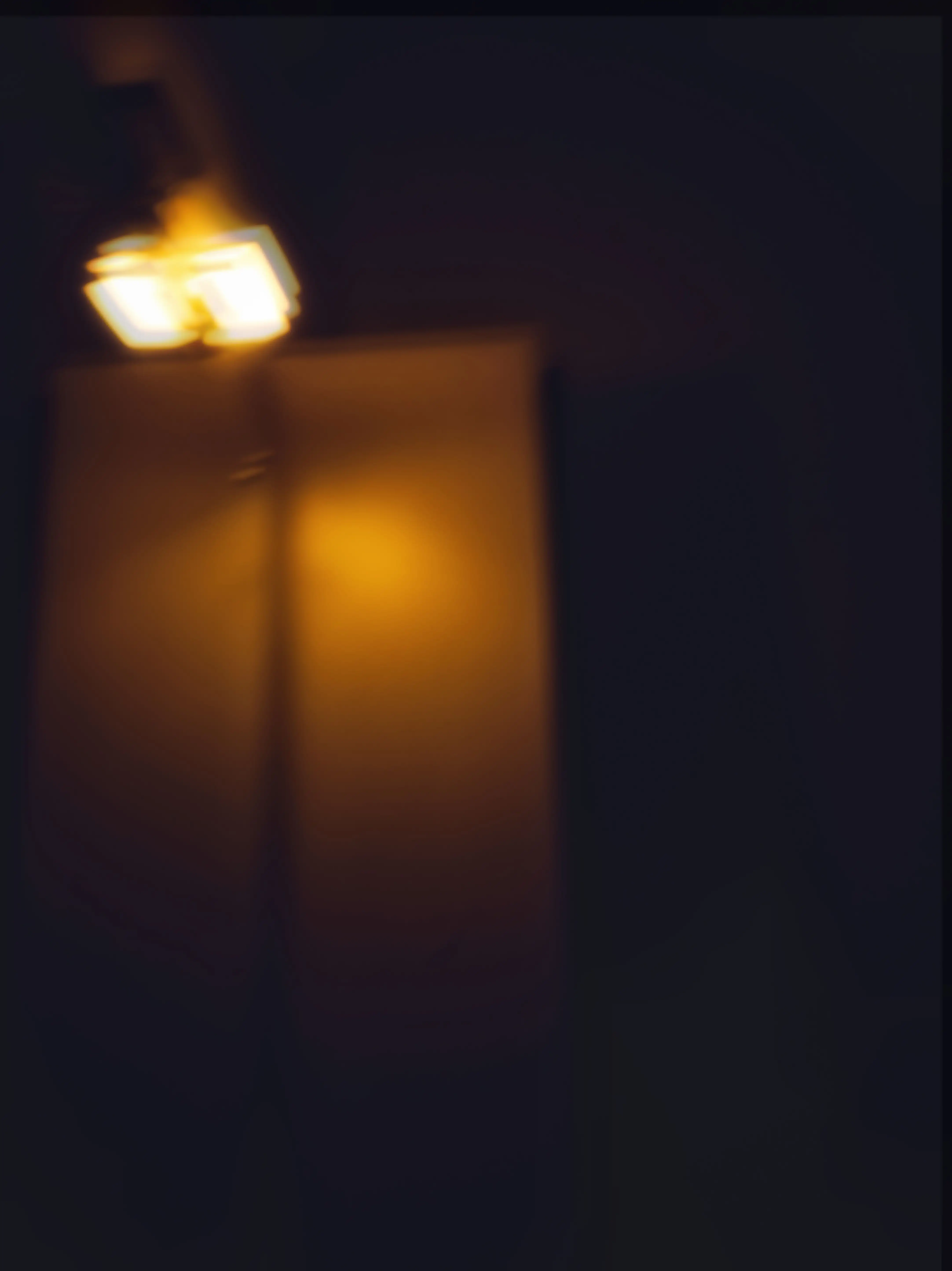 shot of a light in darkness